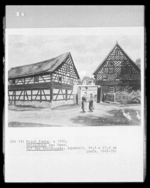 Auf der Dorfstraße (Matzelbach bei Eger)