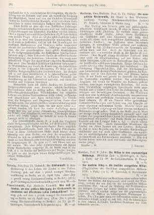 386-387 [Rezension] Richter, Julius, Der deutsche Krieg und die deutsche evangelische Mission