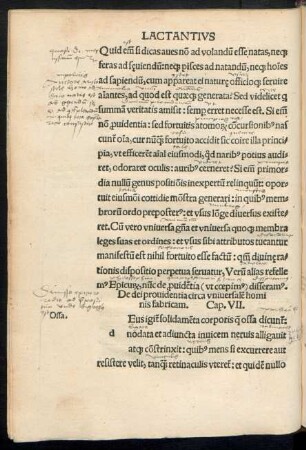 De dei providentia circa universalem hominis fabricam. Cap. VII.