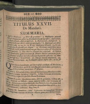 Titulus XXVII. De mandatô.