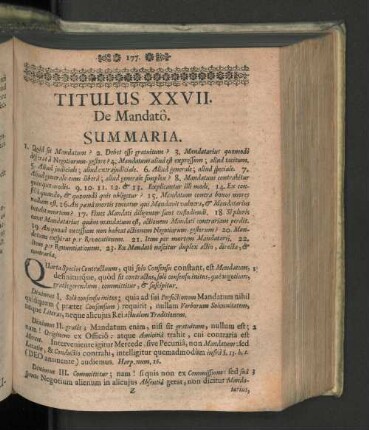 Titulus XXVII. De mandatô.