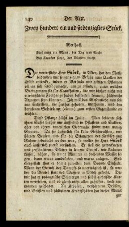 Zwey hundert ein und siebenzigstes Stück