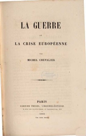La guerre et la crise européenne