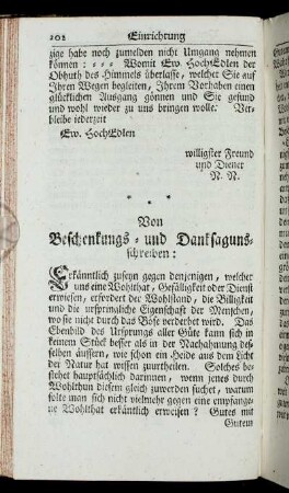 Von Beschenkungs- und Danksagungsschreiben:[...]