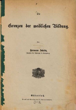 Die Grenzen der weiblichen Bildung