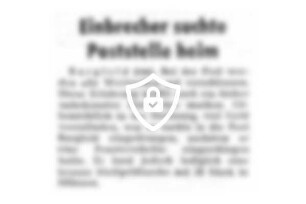 Einbrecher suchte Poststelle heim