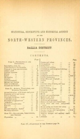 Statistical, descriptive and historical account of the North-Western provinces. Ballia District