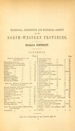 Statistical, descriptive and historical account of the North-Western provinces. Ballia District