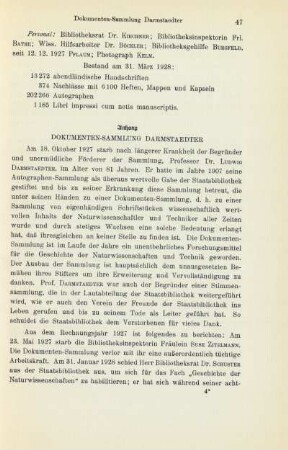 Anhang Dokumenten-Sammlung Darmstaedter