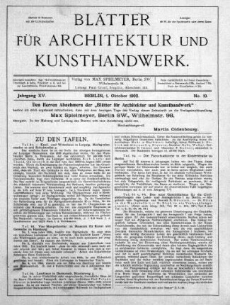 No 10, 1. Oktober 1902