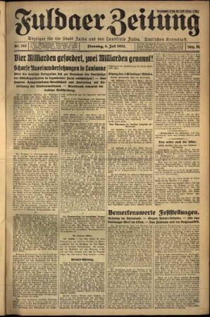 Ausgabe vom Dienstag, den 05. Juli 1932.