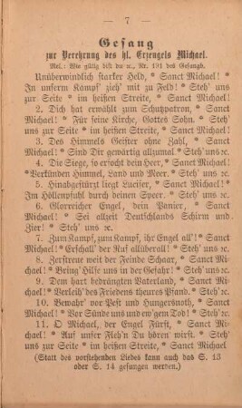 Gesang zur Verehrung des hl. Erzengels Michael.