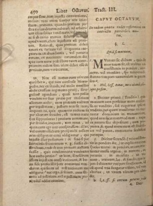 Capvt Octavvm. De eadem quarta radice restitutionis ex contractu particulari mutui.