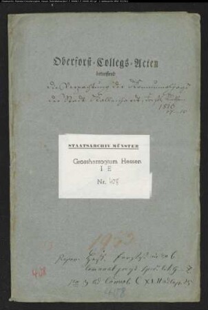 Verpachtung der Kommunaljagd der Stadt Kallenhardt (Vorakten der Arnsberger Regierung)