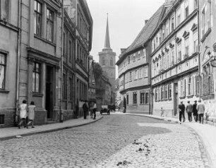 Erfurt, Allerheiligenstraße : Allerheiligenstraße mit Blick zur Allerheiligenkirche