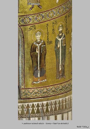 Mosaikprogramm : Hauptapsis, Chor : Apsis und Chorwände: Heilige