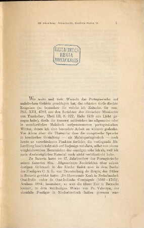 Kreolische Studien, IX