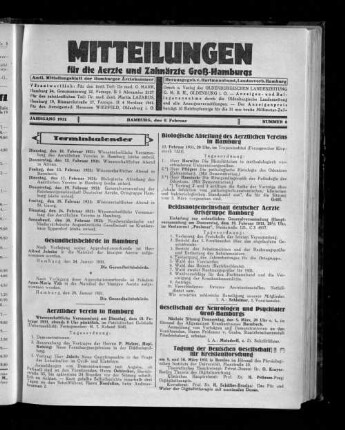 Jahrgang 1931, Hamburg, den 8. Februar, Nummer 6