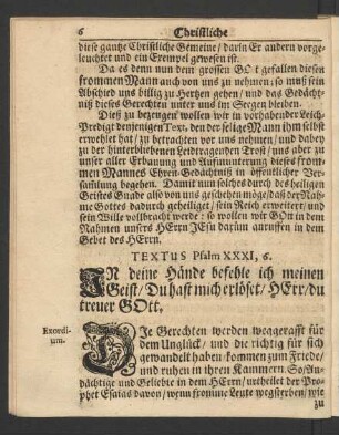Textus Psalm XXXI, 6
