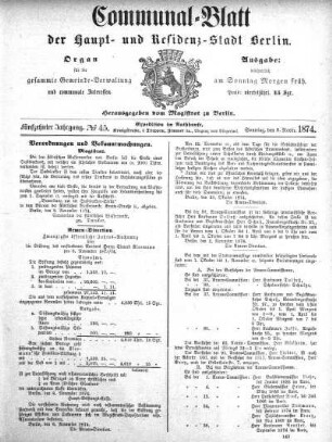 1874,45: No. 45, 8. November 1874