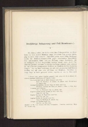 Dreijährige Belagerung und Fall Mombasa's.
