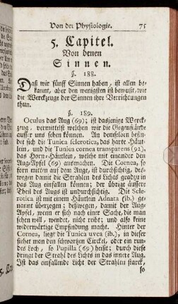 5. Capitel. Von denen Sinnen.