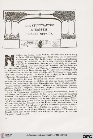 Die Stuttgarter Straßenbezeichnungen