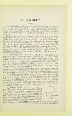 F. Raumlehre