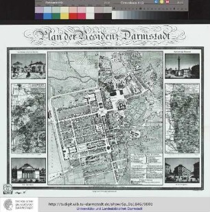 Plan der Residenz Darmstadt. Darmstadt: Leske, [ca.1846]