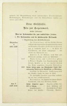 Neue Geschichte. Bis zur Gegenwart