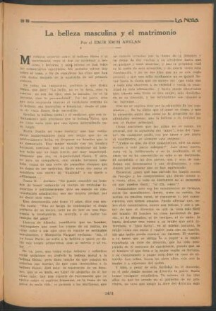 La belleza masculina y el matrimonio