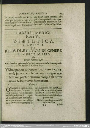 Pars VI. Diaetetica