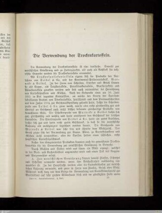 Die Verwendung der Trockenkartoffeln