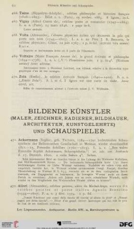 Bildende Künstler (Nr. 471-565)