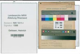 Entnazifizierung Heinrich Gelissen , geb. 06.08.1895 (Gemuesehaendler)