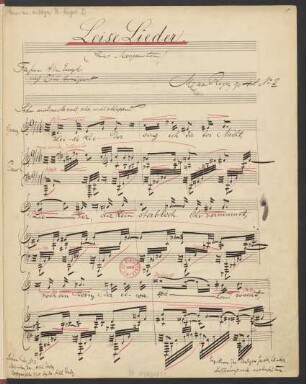 Leise Lieder sing ich dir bei Nacht. Arr; V, pf; C-Dur; RWV op. 48,2; op. 48,2