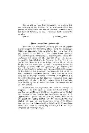 Vom chinesischen Bodenrecht