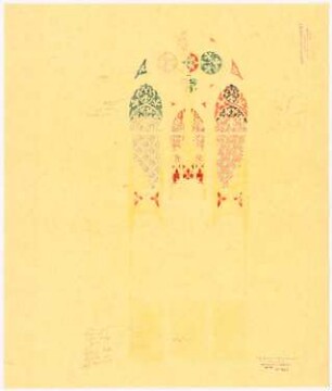 Kirchenfenster, farbige Gestaltung: Ansicht