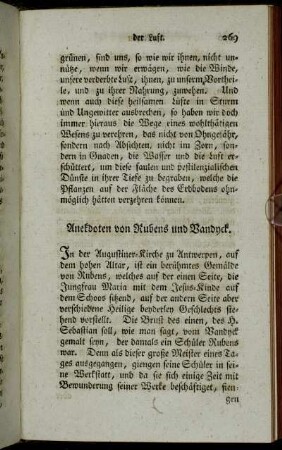 Anekdoten von Rubens und Vandyck