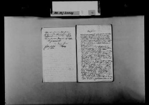 Schreiben von Georg Philipp Hilspach, Eschelbach, an August Lamey: Bewerbung Hilspachs um die Pfarrei Bammental.