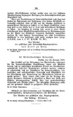 Wetterkundlicher Unterricht : [G. Öffentliches Volksschulwesen]