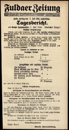 Ausgabe vom Freitag, den 07. Juli 1916.