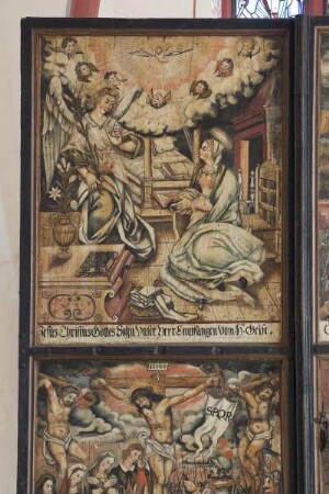 Reliquienaltar — Linker Altarflügel — Verkündigung