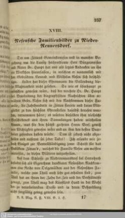 XVIII. Nesensche Familienbilder zu Nieder-Rennersdorf