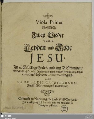 Viola prima.