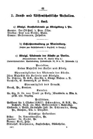 Kunst und Wissenschaftliche Anstalten
