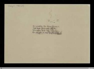 [Das Jahr der Seele] - [Handschrift] - Es winkte der abendhauch - StGA-George I,0413 : Vers 1 - 4; Widmungshandschrift; [SW IV: H11]; [SW IV, S. 117/144]
