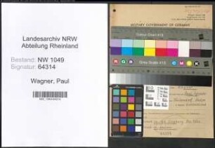 Entnazifizierung Paul Wagner , geb. 31.12.1901 (Angestellter)