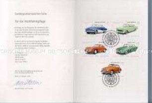 Schmuckblatt mit Sonderbriefmarken und Sonderstempel "Für die Wohlfahrtspflege"