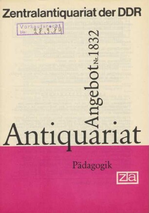 Nr. 1832: Pädagogik